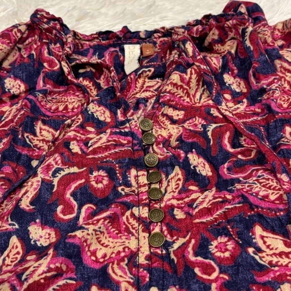ANTHROPOLOGIE Pilcro Lucille Peasant paisley boho Blouse woman’s size small - Picture 5 of 13